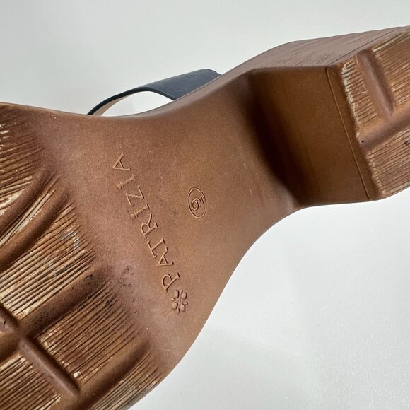 Patrizia Taney Wedge Sandals Womens 9 Comfort T-Strap Slingback Block Heels Blue - Picture 14 of 15